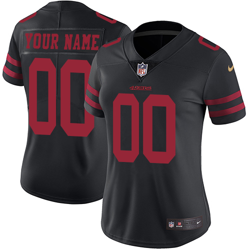 Women's Nike San Francisco ers Customized Black Vapor Untouchable Custom Limited NFL Jersey