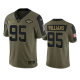 New York Jets Quinnen Williams Olive 2021 Salute To Service Men's Limited NFL Jersey