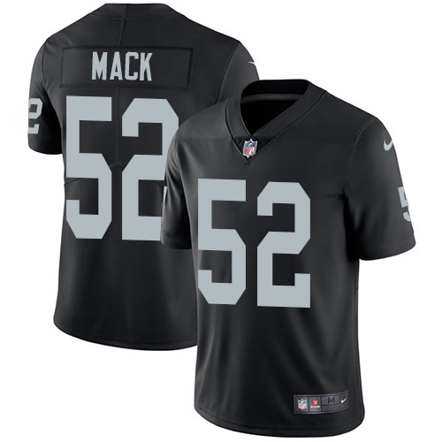 Nike Las Vegas Raiders #52 Khalil Mack Black Team Color Men's Stitched NFL Vapor Untouchable Limited Jersey