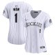 Women's Colorado Rockies Nike White #1 Mom Home Limited Jersey