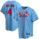 Men's Nike St. Louis Cardinals #4 Yadier Molina Light Blue Alternate 2020 MLB Jersey