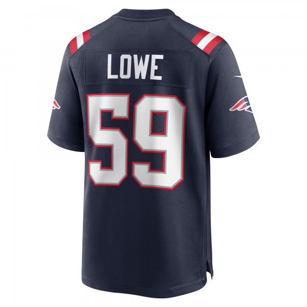 Men's New England Patriots Vederian Lowe Nike  Navy Team Game Jersey