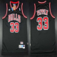 Men's Chicago Bulls #33 Scottie Pippen Black Throwback Stitched NBA Jersey