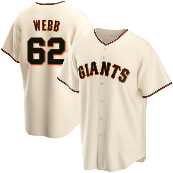 Men's San Francisco Giants #62 Logan Webb Cream Home MLB Jersey