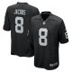 Men's Las Vegas Raiders #8 Josh Jacobs Nike Black Game Player Jersey