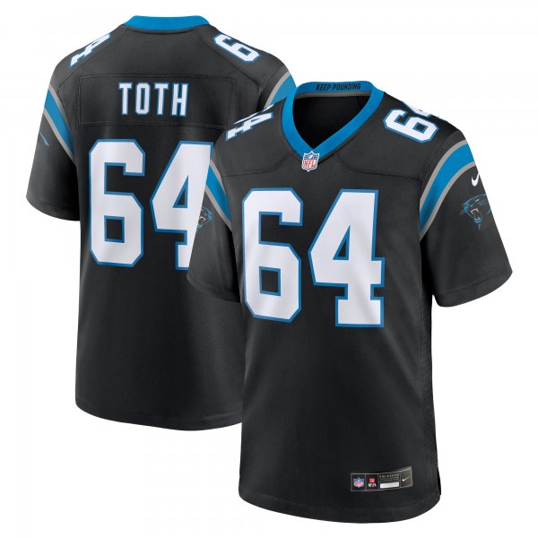 Men's Carolina Panthers Brett Toth Nike  Black  Game Jersey