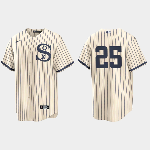 Men's Chicago White Sox #25 Andrew Vaughn 2021 Field of Dreams Replica White Jersey