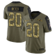 Baltimore Ravens Ed Reed Olive 2021 Salute To Service Limited Men's NFL Jersey