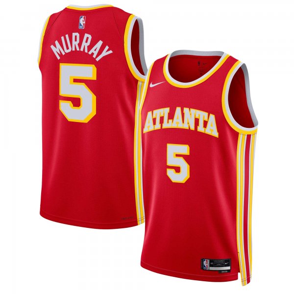 Unisex Atlanta Hawks Dejounte Murray Nike Red Swingman Jersey - Icon Edition