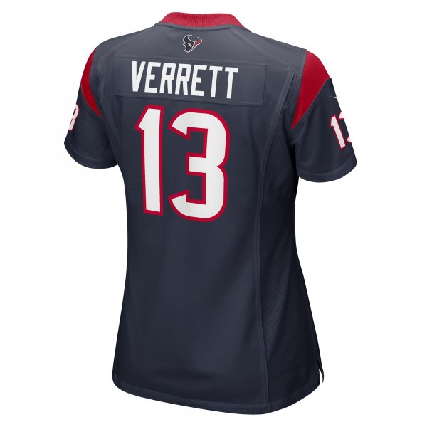 Women's Houston Texans Jason Verrett Nike  Navy  Game Jersey