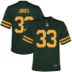 Youth Green Bay Packers #33 Aaron Jones Nike Green Alternate Game Player NFL Jersey