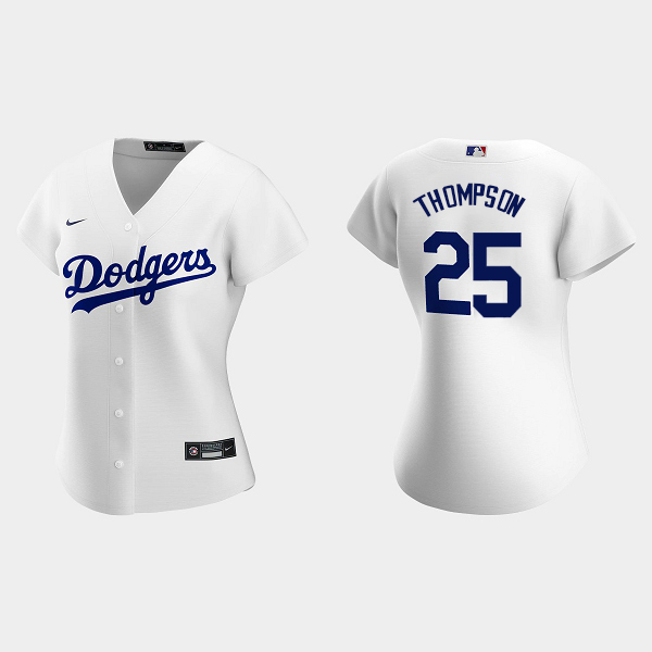 Women's Los Angeles Dodgers #25 Trayce Thompson MLB Jersey - White