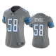 Women's Detroit Lions #58 Penei Sewell Steel Color Rush Limited Jersey