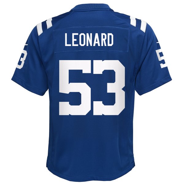 Youth Indianapolis Colts Shaquille Leonard Nike Royal Game Jersey