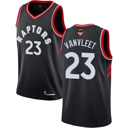 Men's Nike Toronto Raptors #23 Fred VanVleet Black 2019 Finals Bound Swingman Statement Edition NBA Jersey