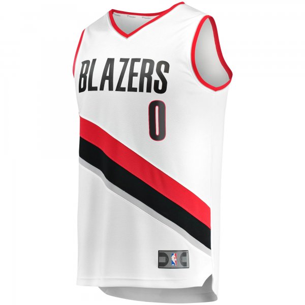 Men's Portland Trail Blazers Damian Lillard Fanatics White Fast Break Replica Jersey - Association Edition