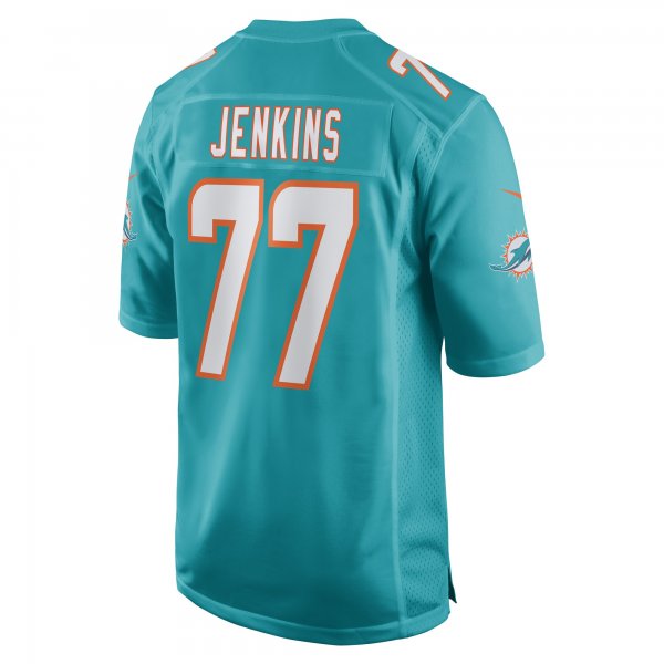 Men's Miami Dolphins John Jenkins Nike Aqua Game Player Jersey