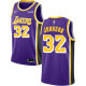 Men's Los Angeles Lakers #32 Magic Johnson Purple Swingman Statet Edition NBA Jersey