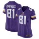 Women's Minnesota Vikings Malik Knowles Nike  Purple Team Game Jersey