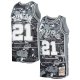 Men's San Antonio Spurs Tim Duncan Mitchell & Ness Silver 1998/99 Hardwood Classics Lunar New Year Swingman Jersey