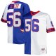 Men's New York Giants Lawrence Taylor Mitchell & Ness Royal/White Big & Tall Split Legacy Retired Player Replica Jersey