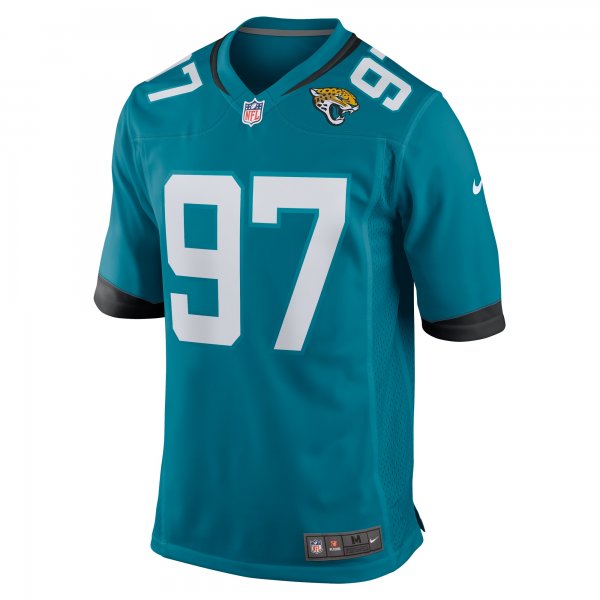 Men's Jacksonville Jaguars Henry Mondeaux Nike  Teal  Game Jersey