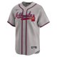 Men's Atlanta Braves Ozzie Albies Nike Gray Away Limited Player Jersey