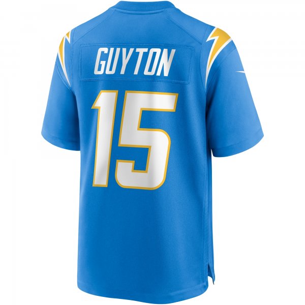 Men's Los Angeles Chargers Jalen Guyton Nike Powder Blue Game Player Jersey