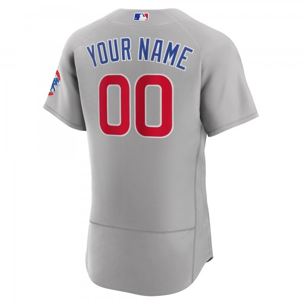 Men's Chicago Cubs Nike Gray Road Custom Jersey