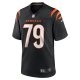 Men's Cincinnati Bengals Jackson Carman Nike Black Game Jersey