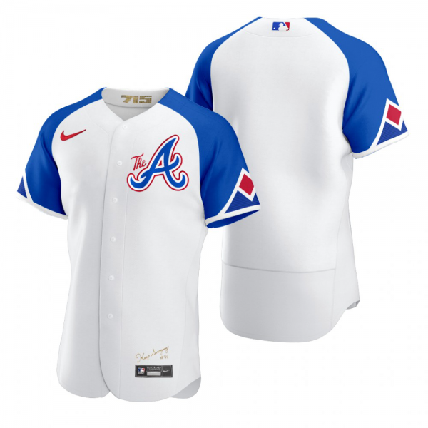 Men's Atlanta Braves White 2023 City Connect Flex Base Blank Jersey