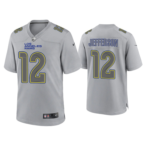 Men's Los Angeles Rams Van Jefferson Gray Atmosphere Fashion Game Jersey