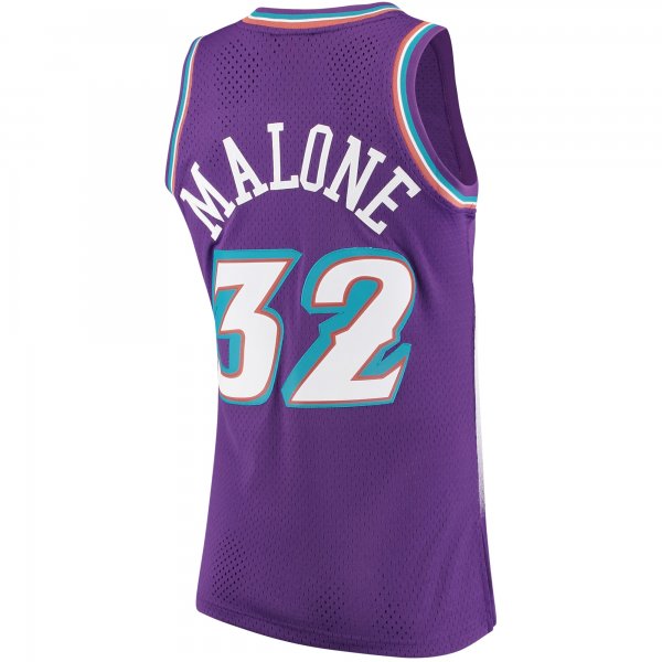 Men's Utah Jazz Karl Malone Mitchell & Ness Purple 1996/97 Hardwood Classics Swingman Jersey