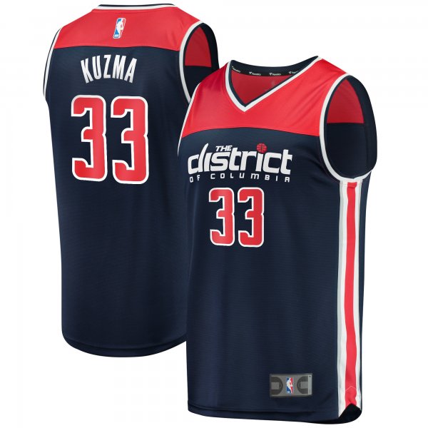 Youth Washington Wizards Kyle Kuzma Fanatics Navy Fast Break Player Jersey - Statement Edition