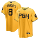 Men's Pittsburgh Pirates#8 Willie Stargell Nike Gold 2023 City Connect Cool Base Player Jersey