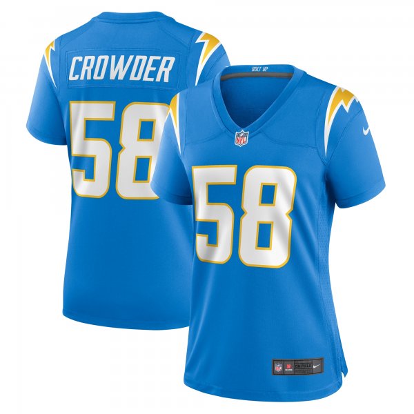 Women's Los Angeles Chargers Tae Crowder Nike Powder Blue Team Game Jersey