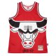 Men's Chicago Bulls  Mitchell & Ness Red Hardwood Classics Blown Out Fashion Jersey