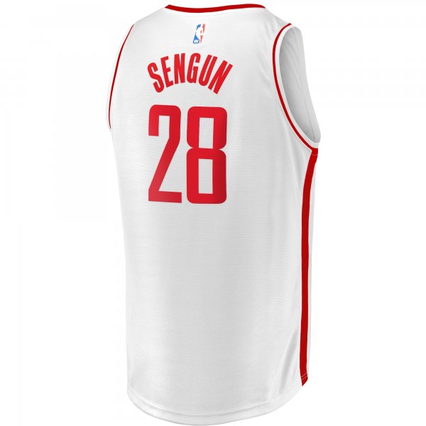 Youth Houston Rockets Alperen Sengun Fanatics White Fast Break Replica Player Jersey - Association Edition