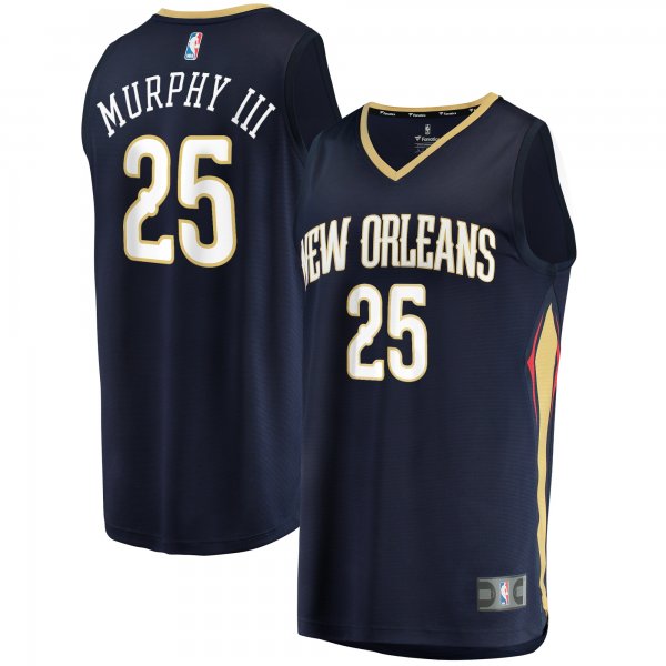 Men's New Orleans Pelicans Trey Murphy III Fanatics Navy Fast Break Replica Jersey - Icon Edition