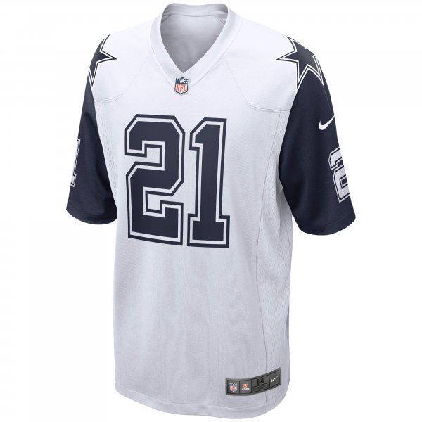 Men's Dallas Cowboys Ezekiel Elliott Nike White Alternate Game Jersey