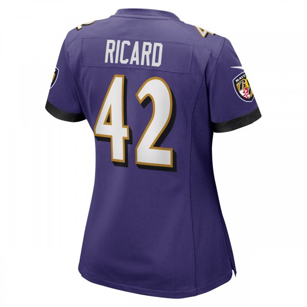 Women's Baltimore Ravens Patrick Ricard Nike Purple Game Jersey