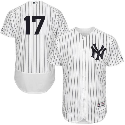 New York Yankees #17 Matt Holliday White Strip Flexbase Collection Stitched MLB Jersey