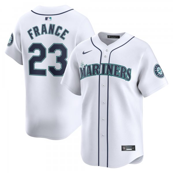 Men's Seattle Mariners #23 Ty France Nike White Home Limited Player Jersey