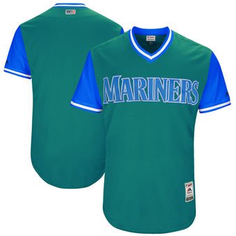 Men's Seattle Mariners Majestic Aqua 2017 Players Weekend Team Jersey