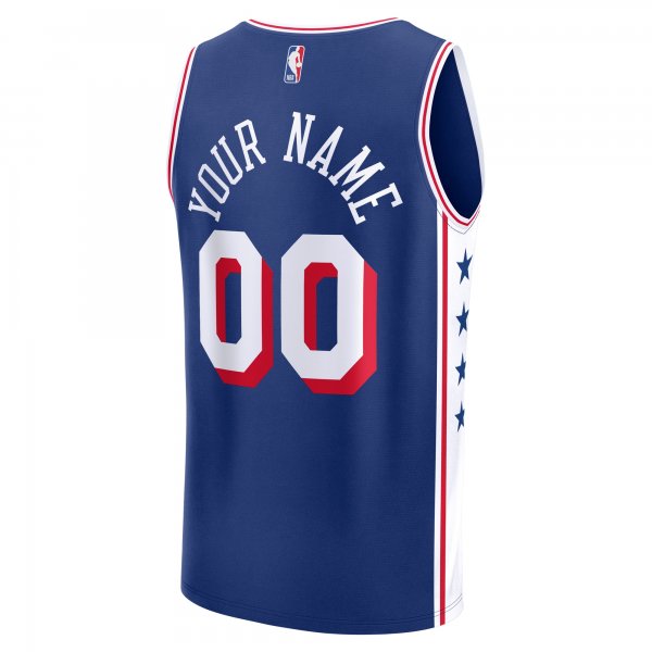 Youth Philadelphia 76ers  Fanatics Royal Custom Fast Break Jersey - Icon Edition