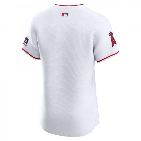 Men's Los Angeles Angels Nike White Home Elite Patch Jersey