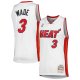 Men's Miami Heat Dwyane Wade Mitchell & Ness White 2001/02 Hardwood Classics Swingman Jersey