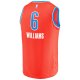 Youth Oklahoma City Thunder Jaylin Williams Fanatics Orange Fast Break Replica Player Jersey - Statement Edition