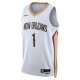 Unisex New Orleans Pelicans Zion Williamson Nike White Swingman Jersey - Association Edition