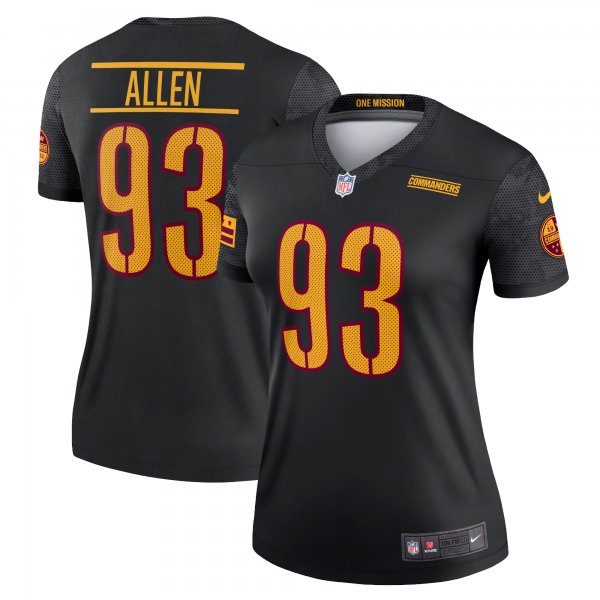 Women's Washington Commanders Jonathan Allen Nike Black Legend Jersey